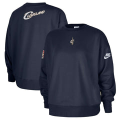 Cleveland Cavaliers Women's Classic Edition Hardwood Classics Premium Phoenix Fleece Sweatshirt Navy