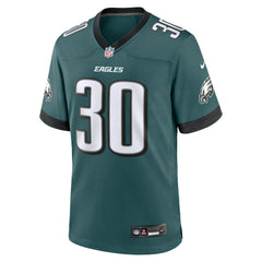 Jihaad Campbell Philadelphia Eagles 2025 NFL Draft First Round Pick Game Jersey Green
