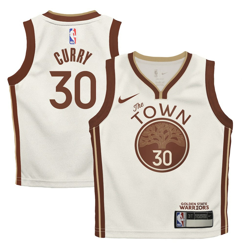 NBA Stephen Curry Golden State Warriors Preschool 2025/26 City Edition Swingman Jersey sale - Tan