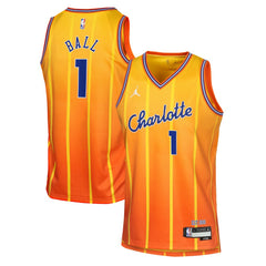 NBA LaMelo Ball Charlotte Hornets Youth 2025/26 City Edition Swingman Jersey - Orange