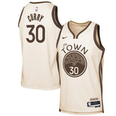 Stephen Curry Golden State Warriors Youth 2025/26 City Edition Swingman Jersey Tan