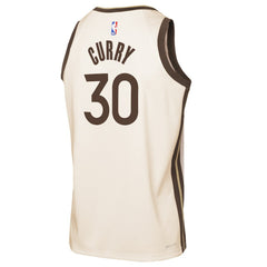 Stephen Curry Golden State Warriors Youth 2025/26 City Edition Swingman Jersey Tan