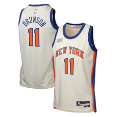 NBA Jalen Brunson New York Knicks Youth 2025/26 City Edition Swingman Jersey - Cream