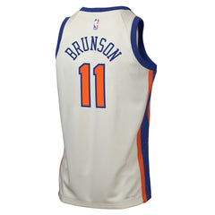 NBA Jalen Brunson New York Knicks Youth 2025/26 City Edition Swingman Jersey - Cream