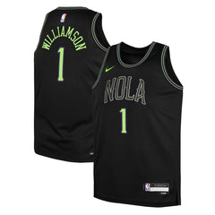 NBA Zion Williamson New Orleans Pelicans Youth 2025/26 City Edition Swingman Jersey - Black