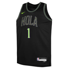 NBA Zion Williamson New Orleans Pelicans Youth 2025/26 City Edition Swingman Jersey - Black