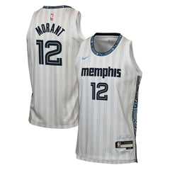 NBA Ja Morant Memphis Grizzlies Youth 2025/26 City Edition Swingman Jersey - White