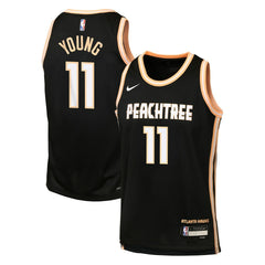 NBA Trae Young Atlanta Hawks Youth 2025/26 City Edition Swingman Jersey - Black