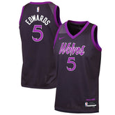 NBA Anthony Edwards Minnesota Timberwolves Youth 2025/26 City Edition Swingman Jersey - Purple