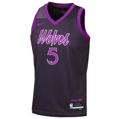 NBA Anthony Edwards Minnesota Timberwolves Youth 2025/26 City Edition Swingman Jersey - Purple
