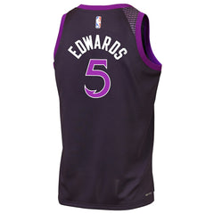 NBA Anthony Edwards Minnesota Timberwolves Youth 2025/26 City Edition Swingman Jersey - Purple