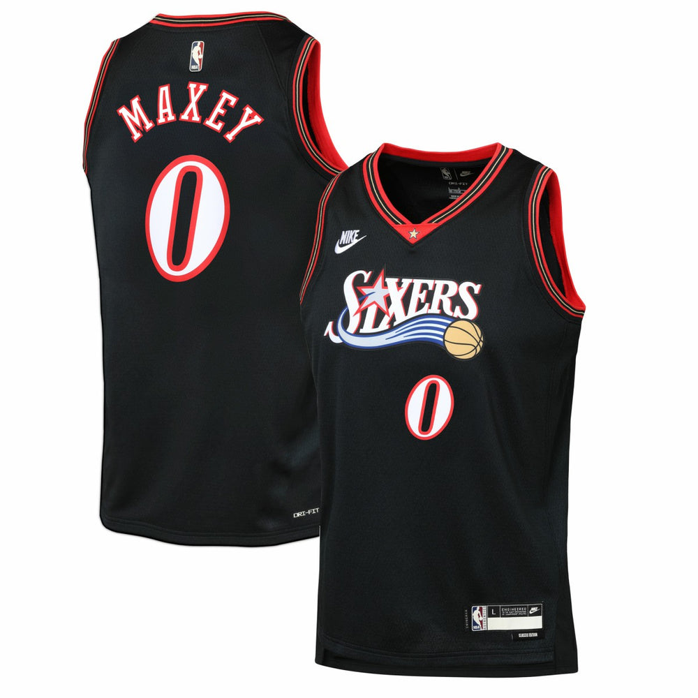 NBA Tyrese Maxey Philadelphia 76ers Youth Swingman Jersey - Classic Edition - Black