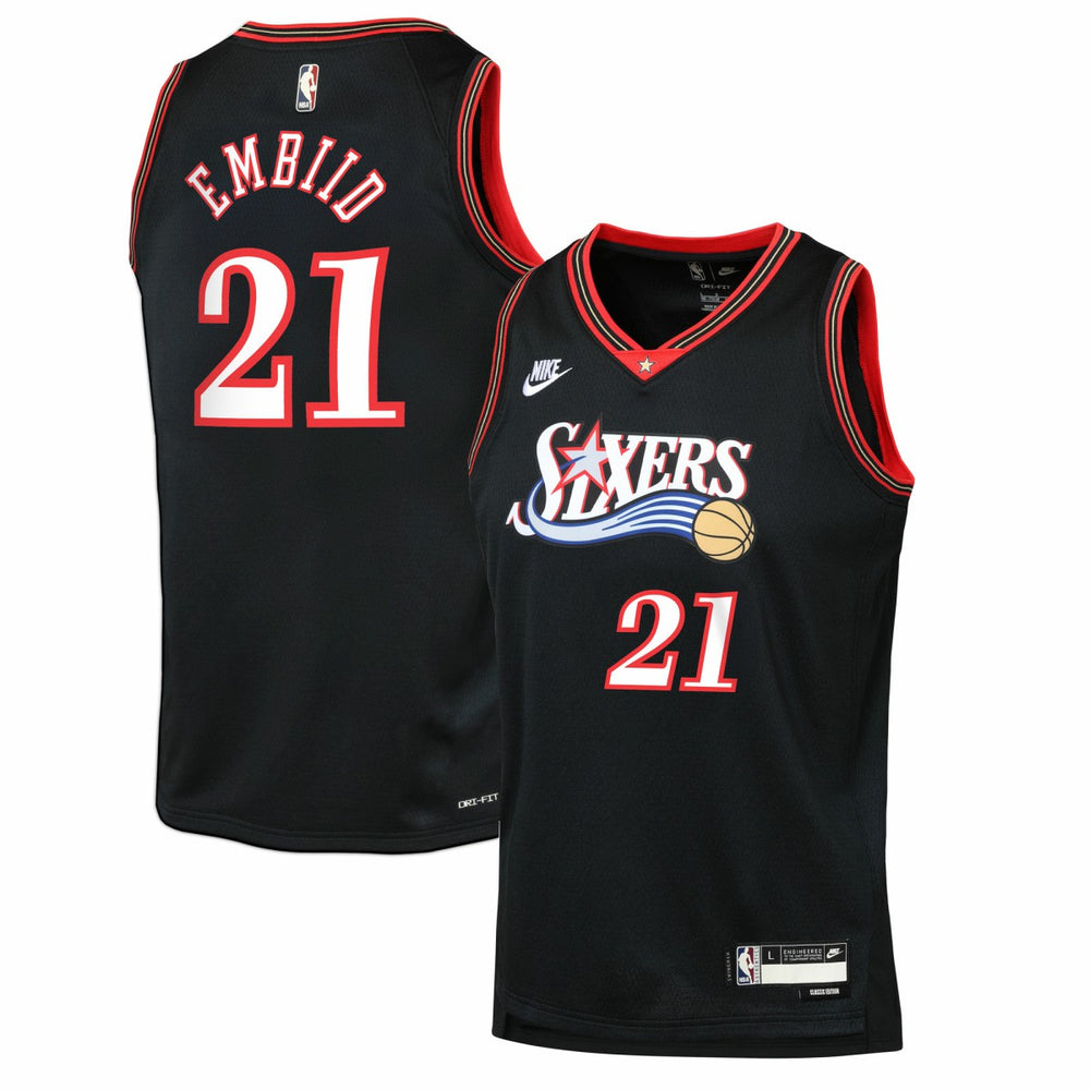 NBA Joel Embiid Philadelphia 76ers Youth Swingman Jersey - Classic Edition - Black
