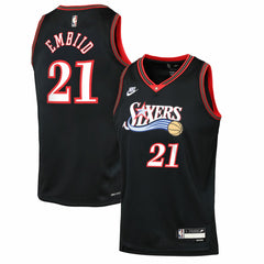 NBA Joel Embiid Philadelphia 76ers Youth Swingman Jersey - Classic Edition - Black