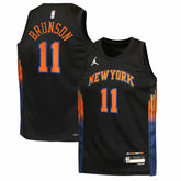NBA Jalen Brunson New York Knicks Jordan Brand Youth Swingman Jersey - Statement Edition - Black on sale