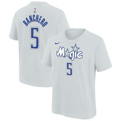 Paolo Banchero Orlando Magic Youth 2025/26 City Edition Name & Number T-Shirt Silver