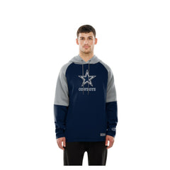 Dallas Cowboys New Era Combine Authentic Color Block Raglan Pullover Hoodie Navy