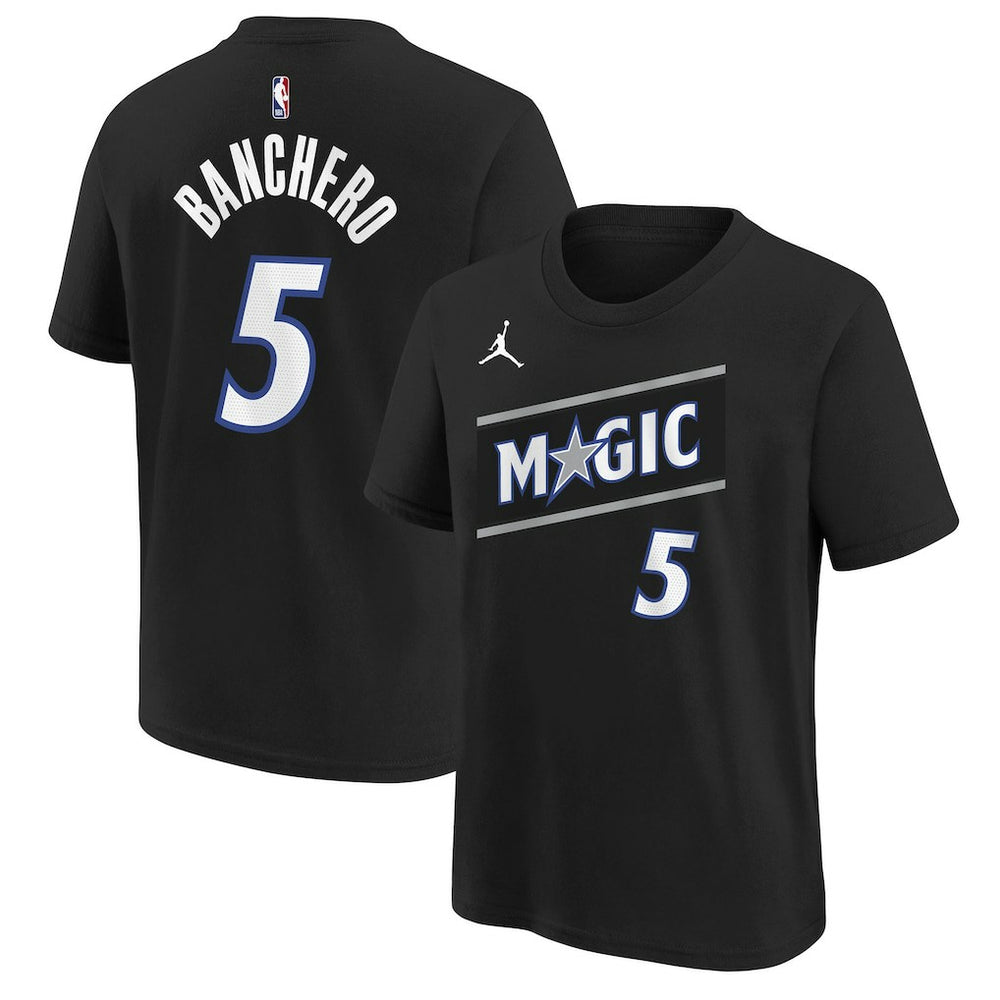 Paolo Banchero Orlando Magic Jordan Brand Youth Statement Edition Name & Number T-Shirt Black