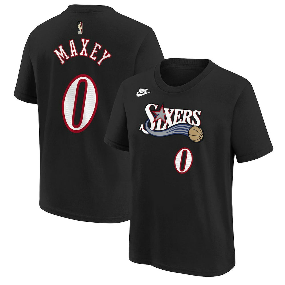 Tyrese Maxey Philadelphia 76ers Youth Name & Number T-Shirt Classic Edition Black