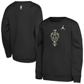 Milwaukee Bucks Jordan Brand Youth Courtside Statement Edition Sweatshirt Black