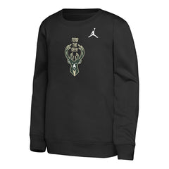 Milwaukee Bucks Jordan Brand Youth Courtside Statement Edition Sweatshirt Black