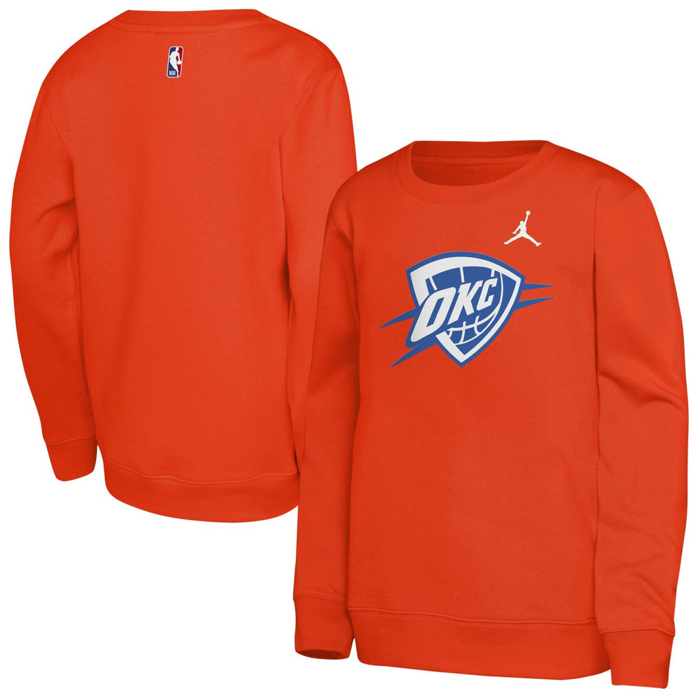 Oklahoma City Thunder Jordan Brand Youth Courtside Statement Edition Sweatshirt Orange