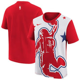 Houston Rockets Youth 2025/26 City Edition Max90 T-Shirt Red/White