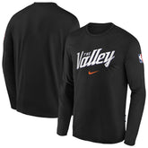 Phoenix Suns Youth 2025/26 City Edition Dri-Fit Long Sleeve Game Top Black