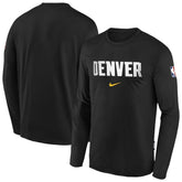Denver Nuggets Youth 2025/26 City Edition Dri-Fit Long Sleeve Game Top Black