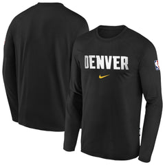 Denver Nuggets Youth 2025/26 City Edition Dri-Fit Long Sleeve Game Top Black