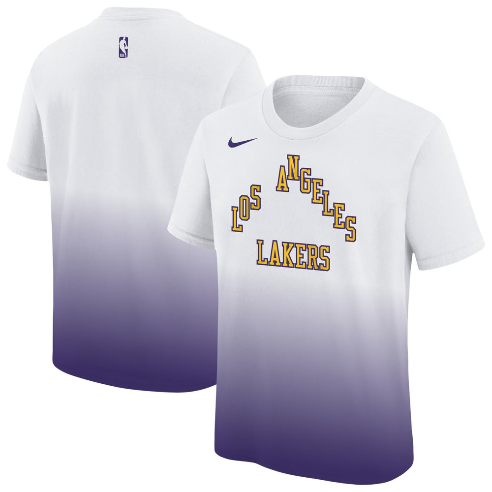 Los Angeles Lakers Youth 2025/26 City Edition Max90 T-Shirt White/Purple