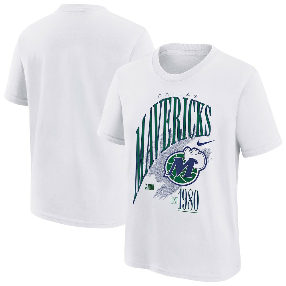 Dallas Mavericks Youth Hardwood Classics Champs Max90 T-Shirt White