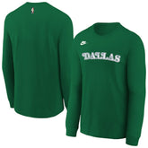 Dallas Mavericks Youth Hardwood Classics Essential Logo Max90 Long Sleeve T-Shirt Green