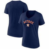 Houston Astros Women's Logo V-Neck T-Shirt - Navy T-shirts