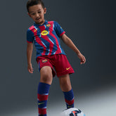 Barcelona Preschool 2025/26 Fourth Stadium Kit Set Blue/Red