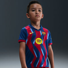 Barcelona Preschool 2025/26 Fourth Stadium Kit Set Blue/Red