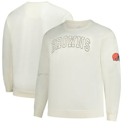 Cleveland Browns Profile Big & Tall Fleece Sweatshirt Cream