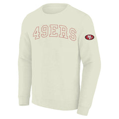 San Francisco 49ers Profile Big & Tall Fleece Sweatshirt Cream