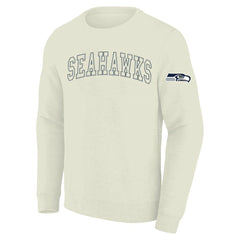 Seattle Seahawks Profile Big & Tall Fleece Sweatshirt Cream