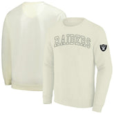 Las Vegas Raiders Profile Big & Tall Fleece Sweatshirt Cream