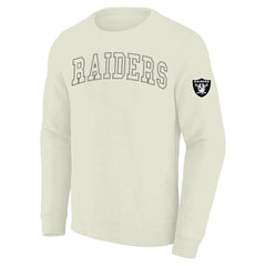 Las Vegas Raiders Profile Big & Tall Fleece Sweatshirt Cream