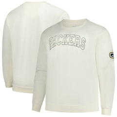 Green Bay Packers Profile Big & Tall Fleece Sweatshirt Cream