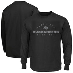 Tampa Bay Buccaneers Big & Tall Coverage Scheme Long Sleeve T-Shirt Black