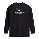New York Giants Big & Tall Coverage Scheme Long Sleeve T-Shirt Black
