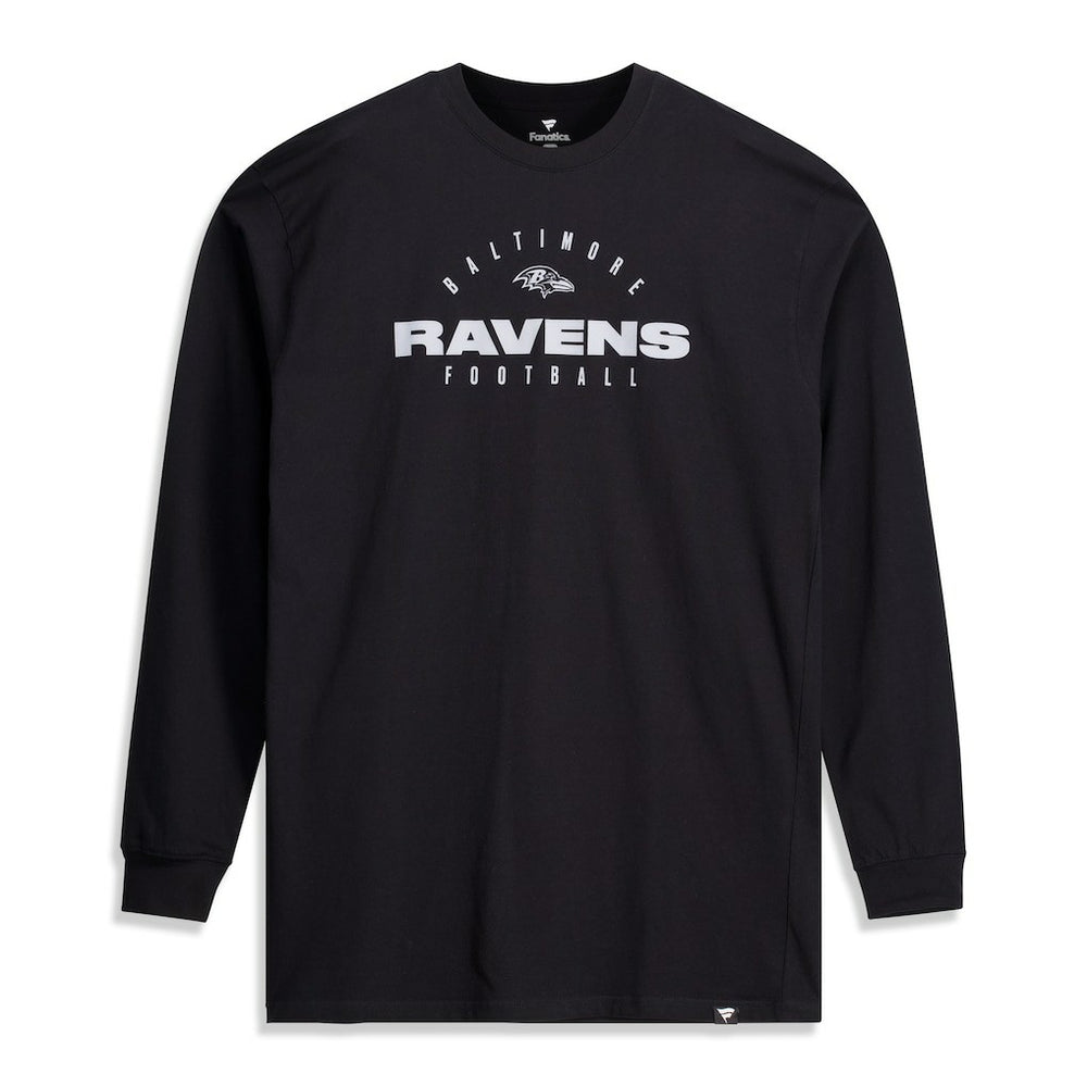 Baltimore Ravens Big & Tall Coverage Scheme Long Sleeve T-Shirt Black