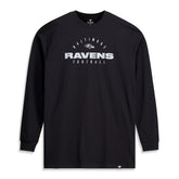Baltimore Ravens Big & Tall Coverage Scheme Long Sleeve T-Shirt Black