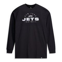 New York Jets Big & Tall Coverage Scheme Long Sleeve T-Shirt Black