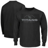 Tennessee Titans Big & Tall Coverage Scheme Long Sleeve T-Shirt Black