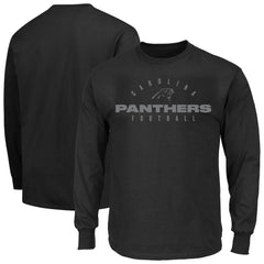 Carolina Panthers Big & Tall Coverage Scheme Long Sleeve T-Shirt Black