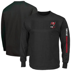 Tampa Bay Buccaneers Big & Tall Clock Management Legacy Long Sleeve T-Shirt Black